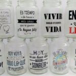 40 frascos con frases inspiracion en cada etiqueta